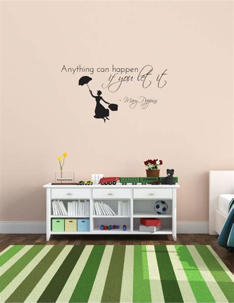 Disney Wall Decal Disney Wall sticker Mary Poppins Wall | Wall stickers bedroom, Disney wall ...