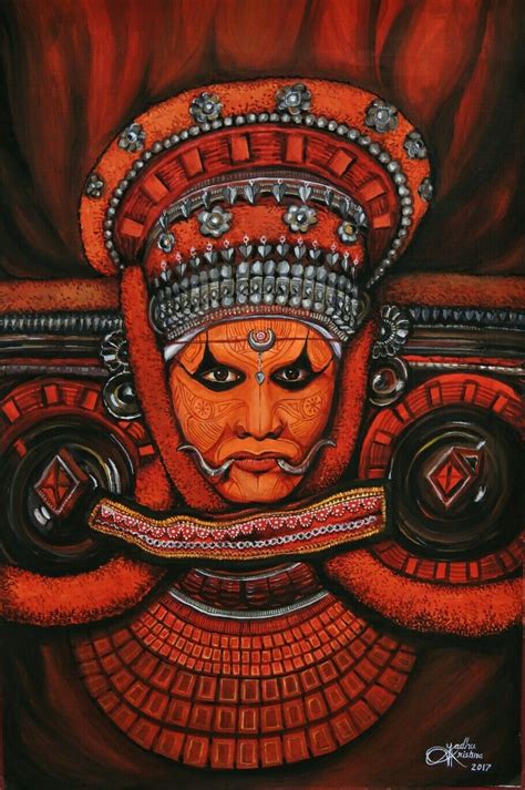 #theyyam #acrylicpainting #keralaGodsOwnCountry | Buddha art painting ...