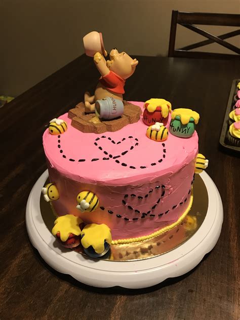 Winnie the Pooh baby shower cake | Baby shower cakes, Cake, Shower cakes