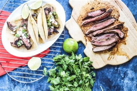 The Best Flank Steak Tacos (Pan Seared Recipe)