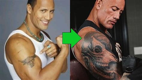 Why did Dwayne Johnson cover his Brahma Bull tattoo?