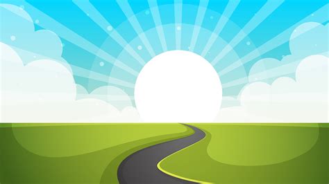 Road illustration. Cartoon paper landscape. 556988 Vector Art at Vecteezy