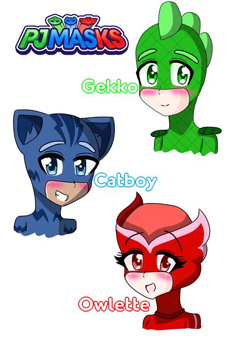 Pj Masks in Anime Style by Miss-Sweeten443 on DeviantArt