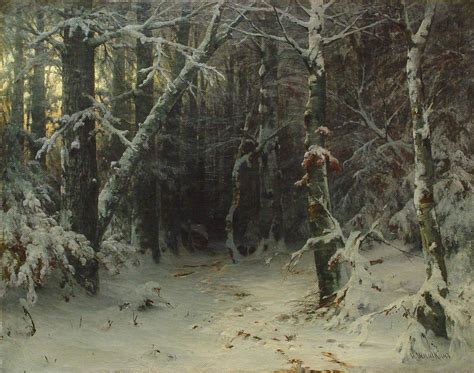 Winter forest - Shishkin - oil painting reproduction - China Oil Painting Gallery