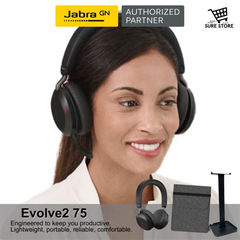 Jabra Evolve2 75 Active Noise Cancelling Wireless Headset | Lazada PH