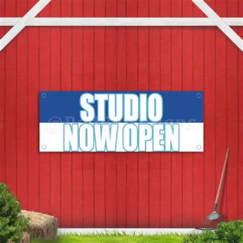 STUDIO NOW OPEN Indoor Outdoor Vinyl Banner Design $26.39 - PicClick