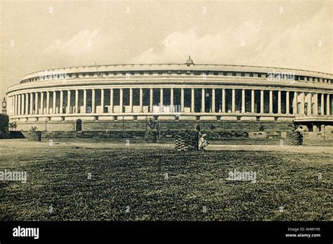 Old vintage 1900s Lok Sabha Parliament House Delhi India - aad 91702 Stock Photo - Alamy