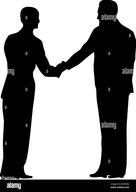 handshake silhouette vector Stock Vector Image & Art - Alamy