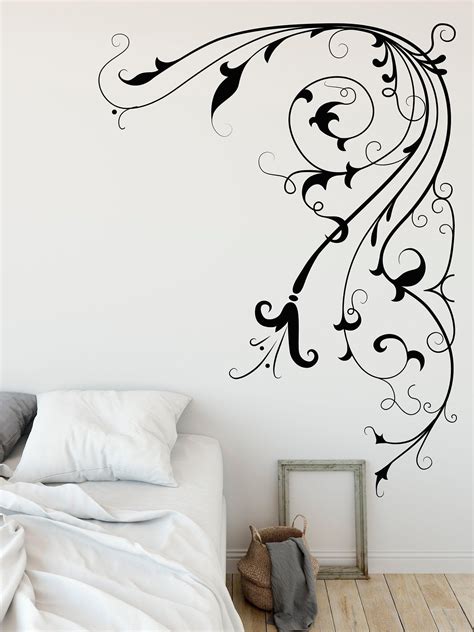 Large Flower Vines Floral Vinyl Wall Decal Sticker. #362