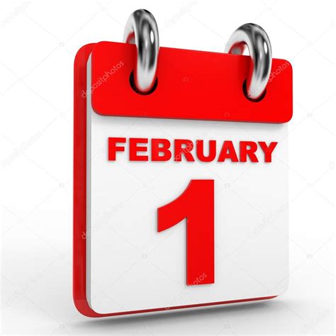 1 february calendar on white background. Stock Photo by ©iCreative3D 95749766