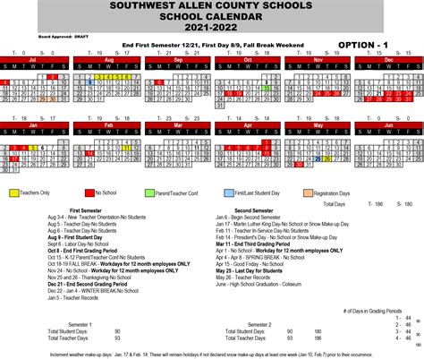 Allen County School Calendar 2024 - Schoolcalendars.net