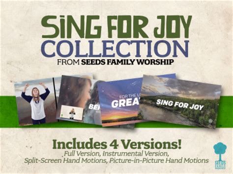 Sing For Joy Collection | Seeds Family Worship | Song Tracks ...