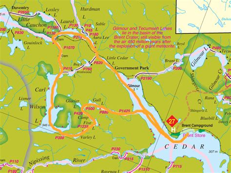 ALGONQUIN PARK CANOE ROUTES MAP PDF