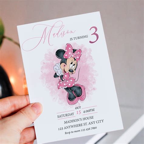 Minnie Invitations - Etsy