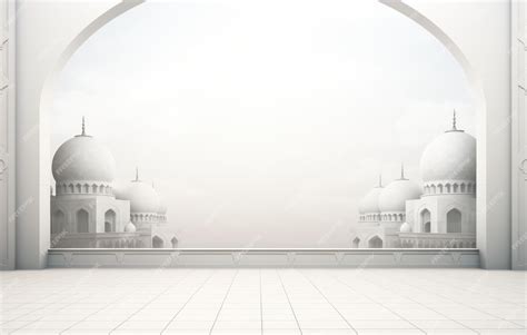 Premium AI Image | muslim prayer background with a mosque in the sky