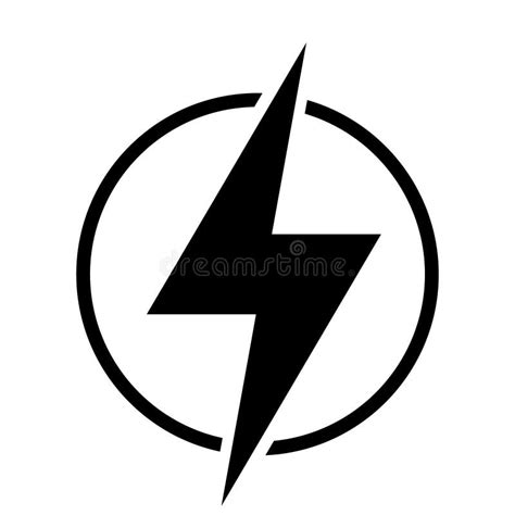 High Voltage Icon, Danger Vector Symbol Isolated on White Background, Web Button Stock Vector ...