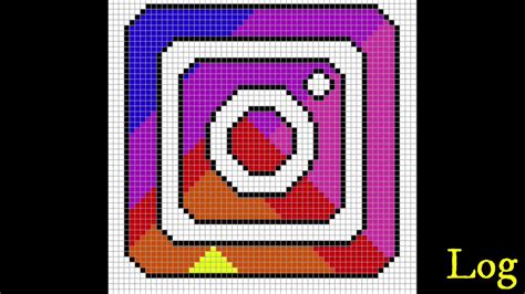 pixel art logo instagram - YouTube