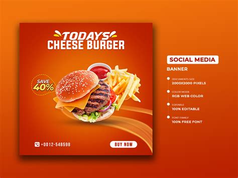 Restaurant Food Banner Design by Nazim Uddin on Dribbble