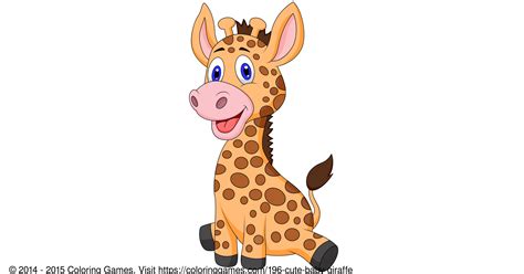 Cute baby giraffe - Coloring Games and Coloring Pages