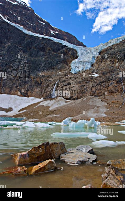 Angel Glacier landscape Stock Photo - Alamy