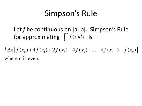 PPT - Simpson’s Rule PowerPoint Presentation, free download - ID:5782547