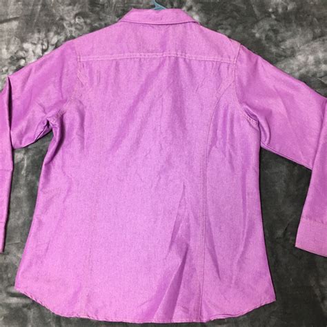 Bit & Bridle Women’s Western Purple shirt with rose snaps size L | eBay