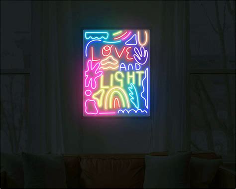 Living Room With Neon Light - Living Room : Home Decorating Ideas # ...