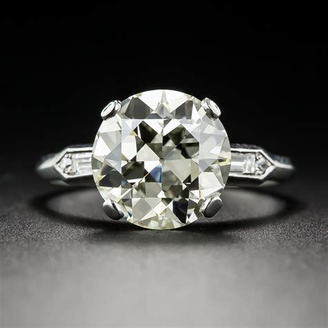 3.06 Carat Old European-Cut Diamond Ring