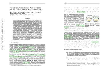 Frequency-Aware Masked Autoencoders for Multimodal Pretraining on Biosignals | Papers With Code