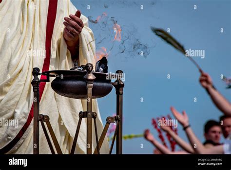 Floralia spring celebration from the ancient Roman Empire Stock Photo ...