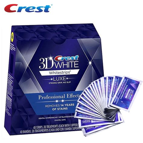 3D White Whitestrips LUXE Strong Grip Professional Effects Oral Hygiene Perfect Smile Teeth ...