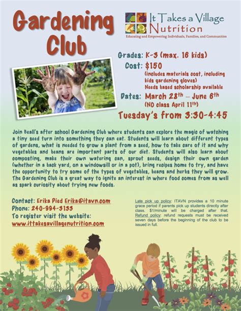 School Gardening Club Ideas