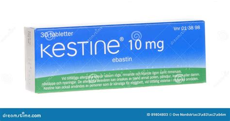 Kestine 10 Mg Ebastin, Anti-allergic Medicament, Isolated on White ...