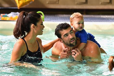 Michael Phelps Swimming With Son Boomer August 2017 | POPSUGAR Celebrity Photo 4