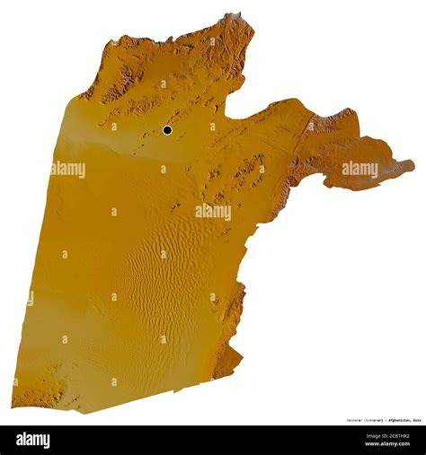 Shape of Kandahar, province of Afghanistan, with its capital isolated ...