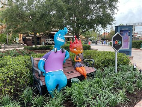 Wade and Ember Take a Seat for New 'Elemental' Photo Op at Disney Springs - WDW News Today