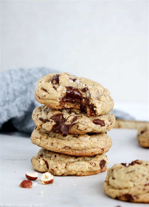 Hazelnut Chocolate Chunk Cookies - Del's cooking twist