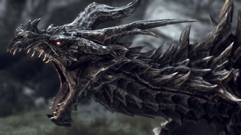 Download Alduin, the World Eater, menacingly approaches in all its ...