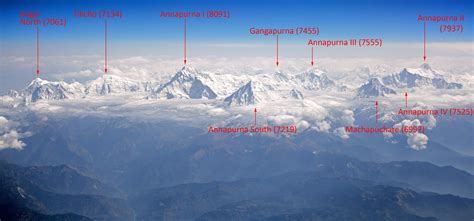 Aerial View of the Annapurna Massif, Nepal. Click on this image and the next two images for a ...