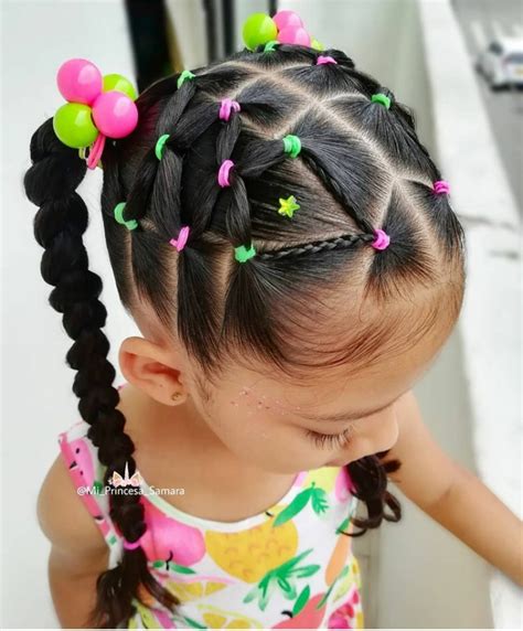 22 Easy Rubber band Hairstyles For Kids - The Glossychic