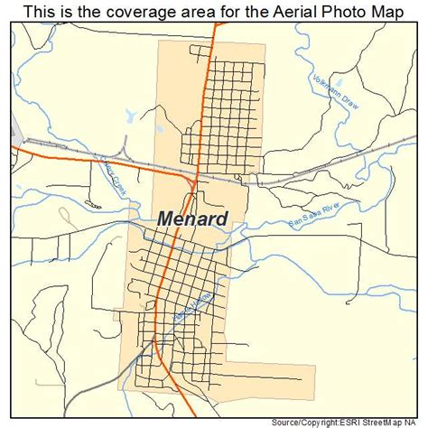 Aerial Photography Map of Menard, TX Texas