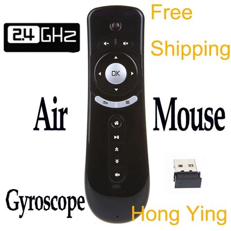 2.4GHz Mini Wireless Gyroscope Fly Air Mouse T2 Android Remote Control 3D Sense Motion Stick for ...