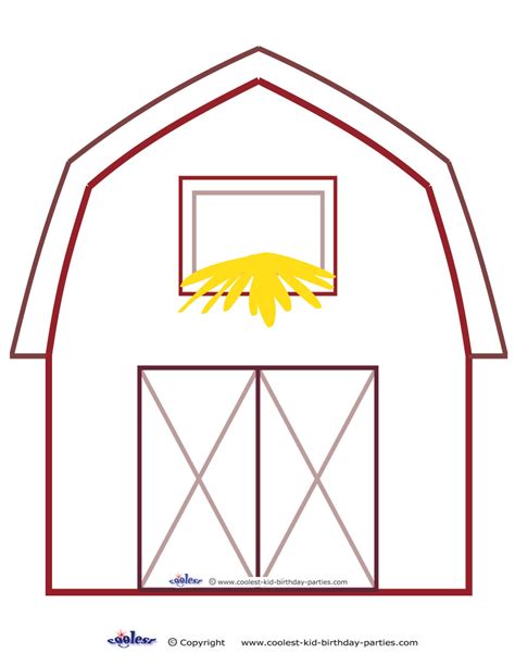 Cut Out Barn Template Printable