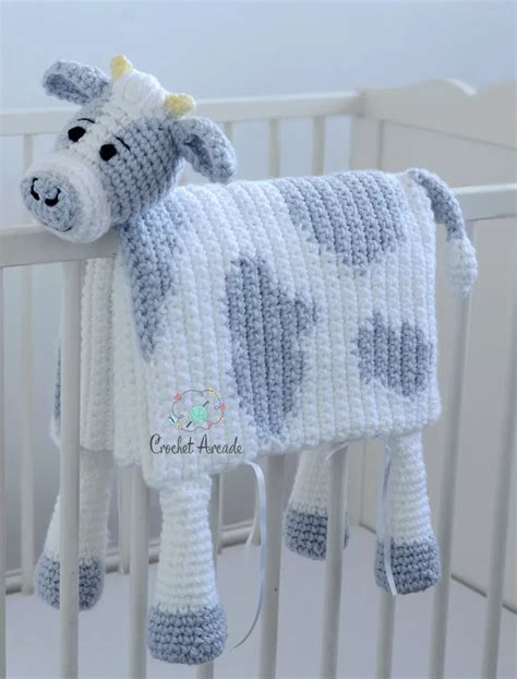 Crochet Cuddle & Play Cow Baby Blanket – Oh My GooGooGaGa