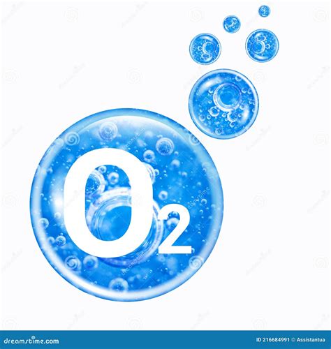 Oxygen Bubbles on a White Background. O2 Stock Image - Image of laboratory, flowing: 216684991