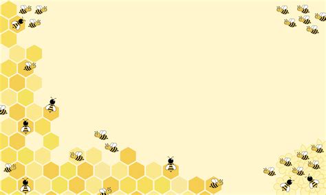 Honeycomb or beehive with bees on light yellow background. Vector ...