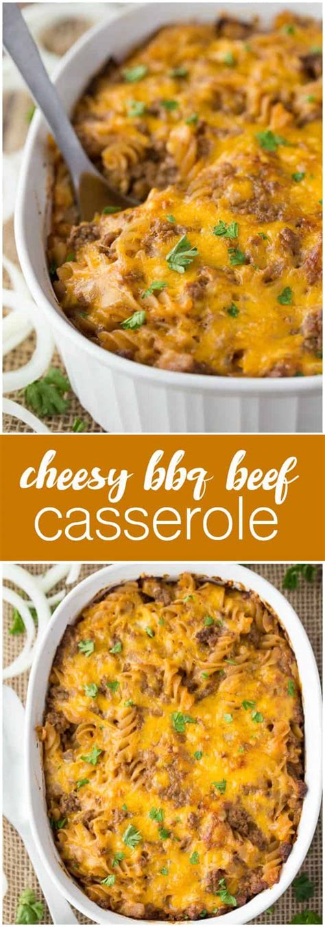 Cheesy BBQ Beef Casserole Recipe - Simply Stacie