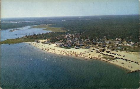 Aerial View of Swift's Beach Wareham, MA Postcard