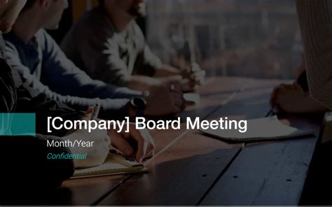 Board Meeting Presentation Template — Slidebean