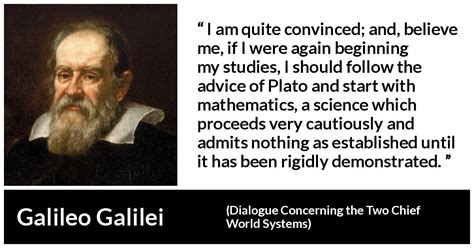 Galileo Galilei: “I am quite convinced; and, believe me, if...”